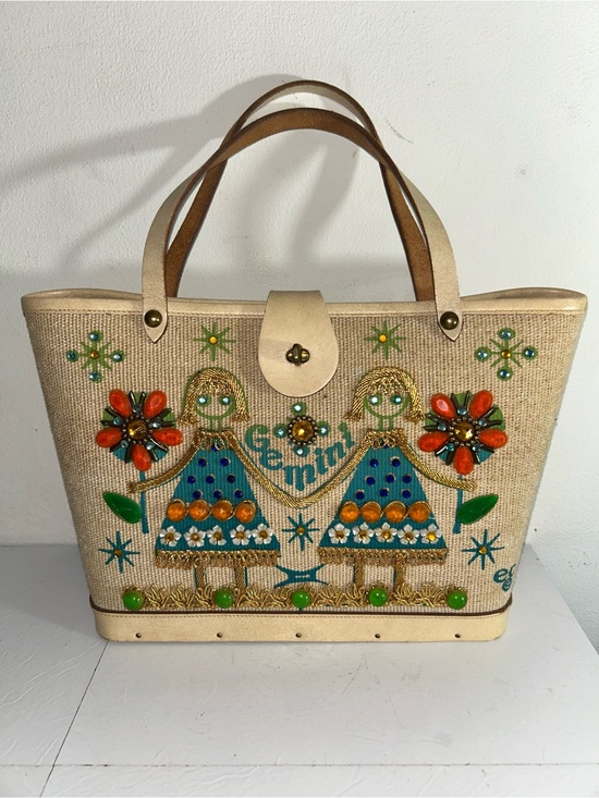 Enid Collins Handbags - Vintage 1960’s Enid Collins Of Texas Handbag Gemini Rare One Of A Kind Wood